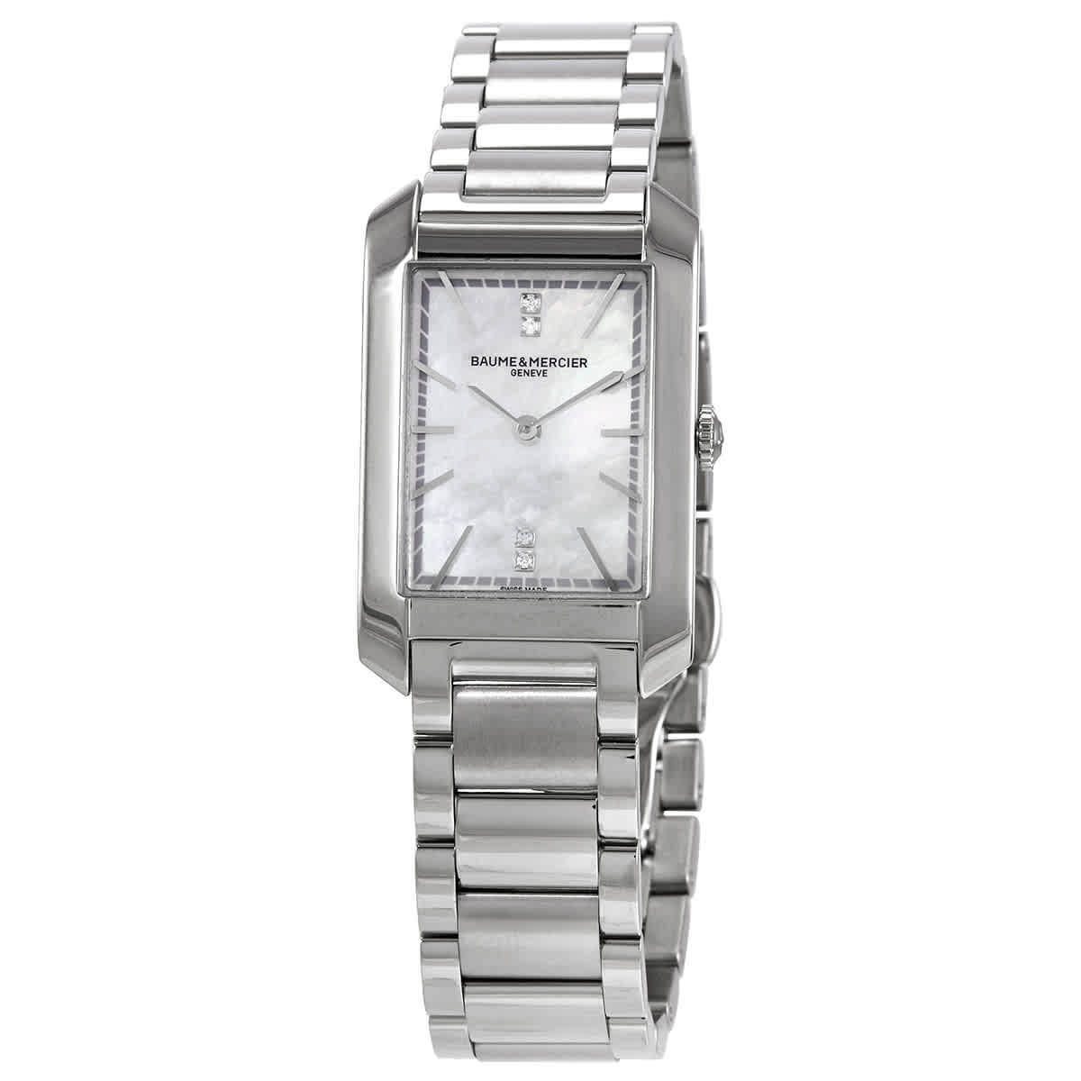 Baume et Mercier Hampton Quartz Diamond White Mother of Pearl Dial Ladies Watch 10474