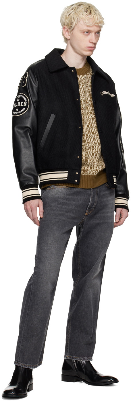 Golden Goose Black Patches Bomber Jacket