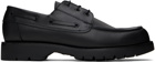 KLEMAN Black Donato Boat Shoes