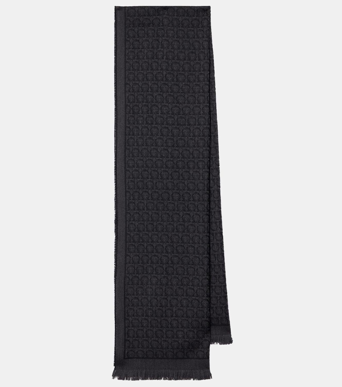 Ferragamo Gancini jacquard wool scarf