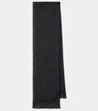 Ferragamo Gancini jacquard wool scarf