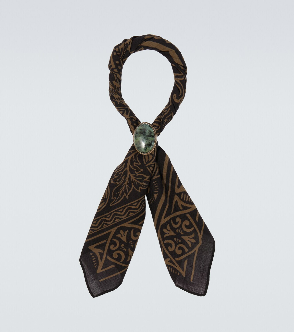 RRL Embellished printed cotton scarf