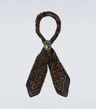 RRL Embellished printed cotton scarf