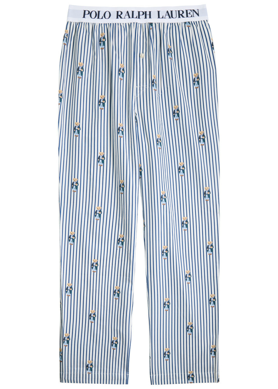 Polo Ralph Lauren Striped Cotton-poplin Pyjama Trousers Blue
