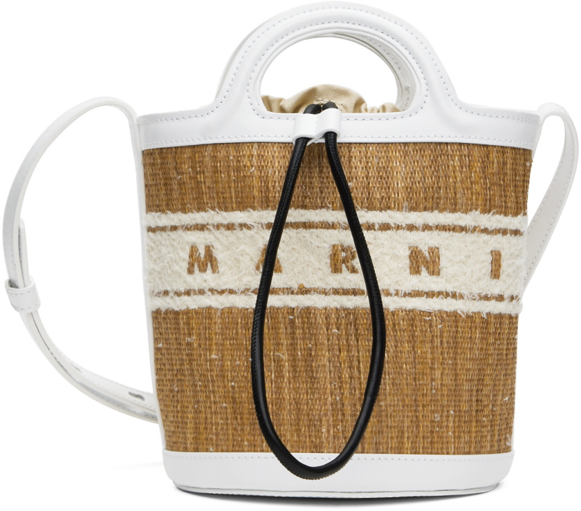 Marni White Tropicalia Mini Bucket Bag Marni