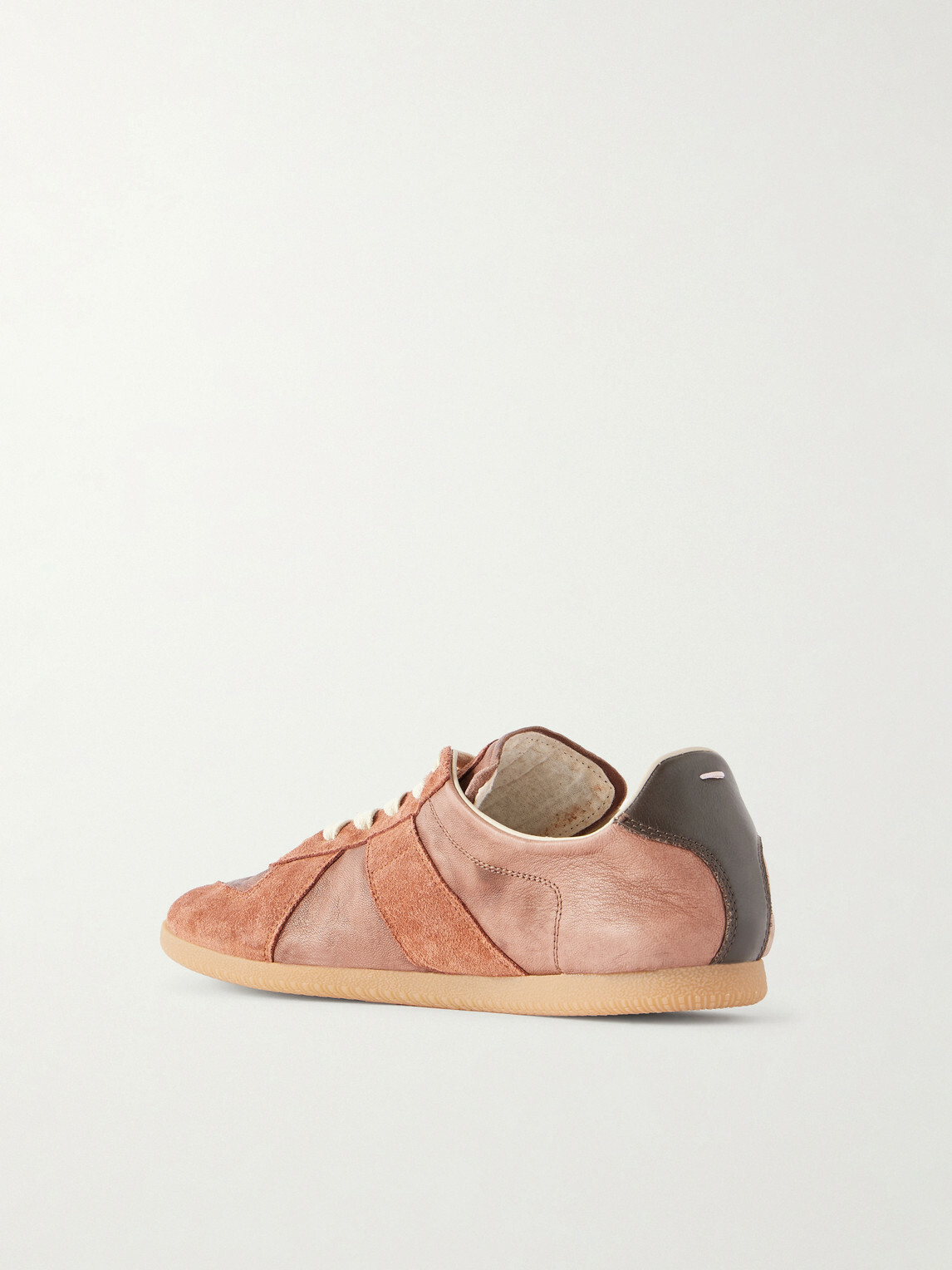 Maison Margiela - Replica Suede-Trimmed Leather Sneakers - Brown