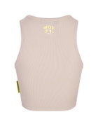 Barrow Dove Grey Crop Top With Logo