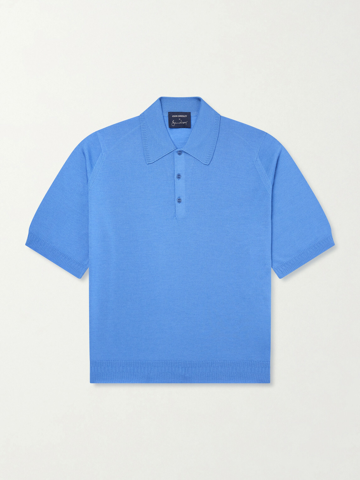 John Smedley - Bill Nighy Merino Wool Polo T-Shirt - Blue
