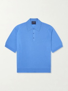 John Smedley - Bill Nighy Merino Wool Polo T-Shirt - Blue