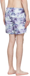 Bather Purple Polyester Swim Shorts