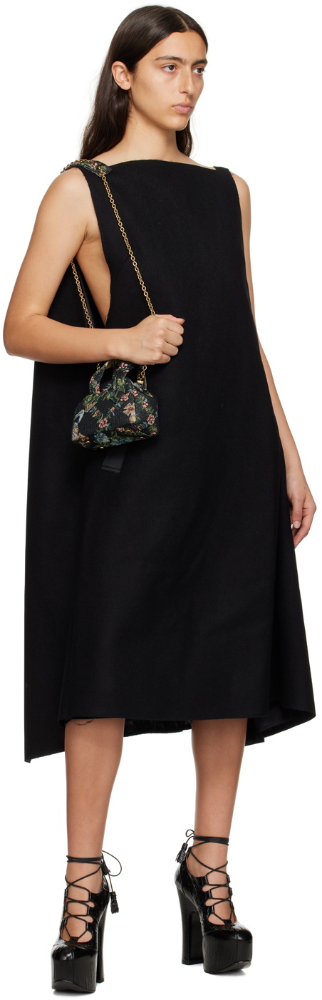 Vivienne Westwood Black Mini Archive Yasmine Bag Vivienne