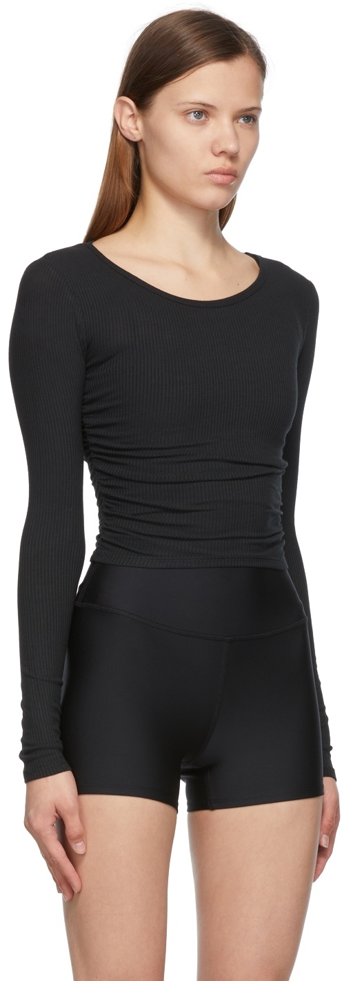 Alo Black Gather Long Sleeve Sport Top Aloye