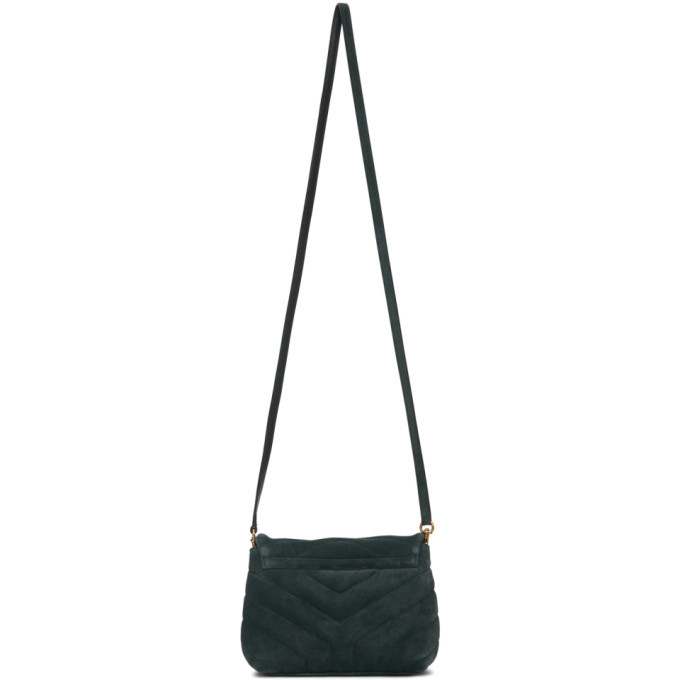 Saint Laurent Green Suede Toy Loulou Bag Saint Laurent