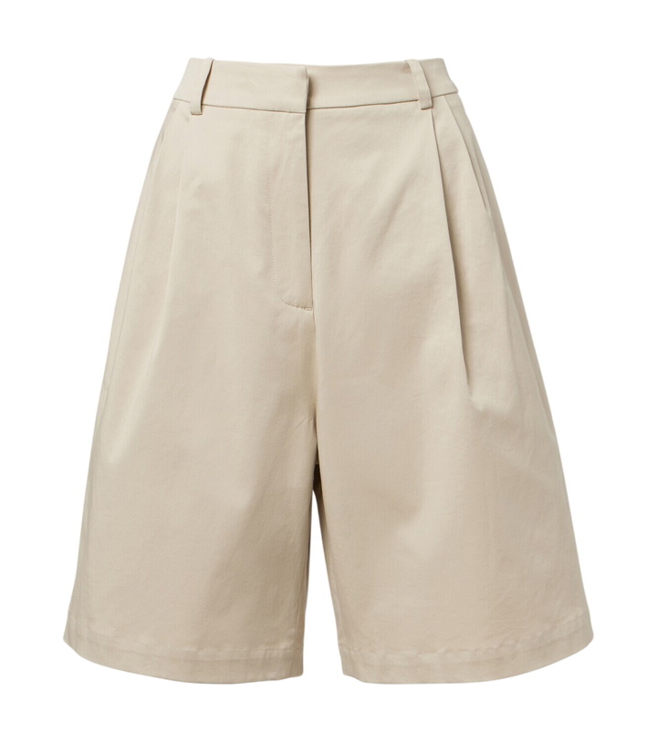 Photo: The Frankie Shop Marfa pleated cotton Bermuda shorts