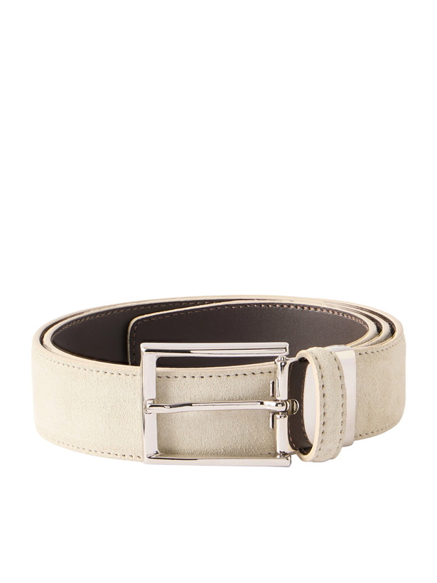 Photo: Canali - 3.5cm Suede Belt - Neutrals