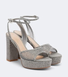 Gianvito Rossi Rania embellished organza platform sandals