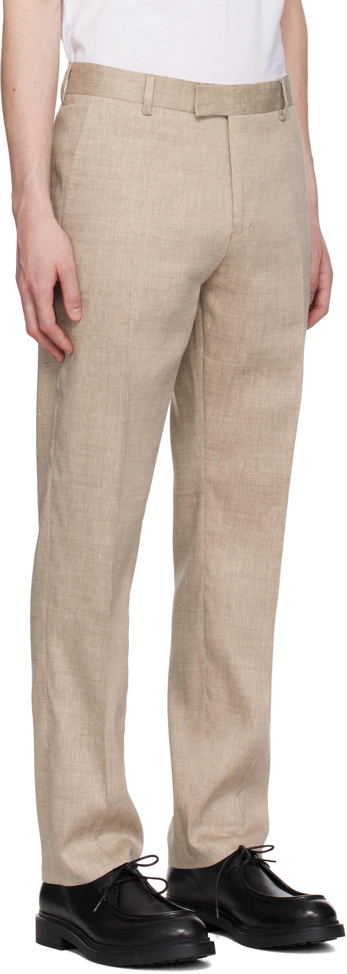 Tiger of Sweden Beige Tense Linen Blend Trousers