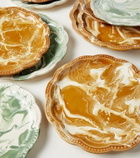 Cabana Marbled set of 2 ceramic dinner plates