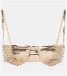 LaQuan Smith Embellished bra top