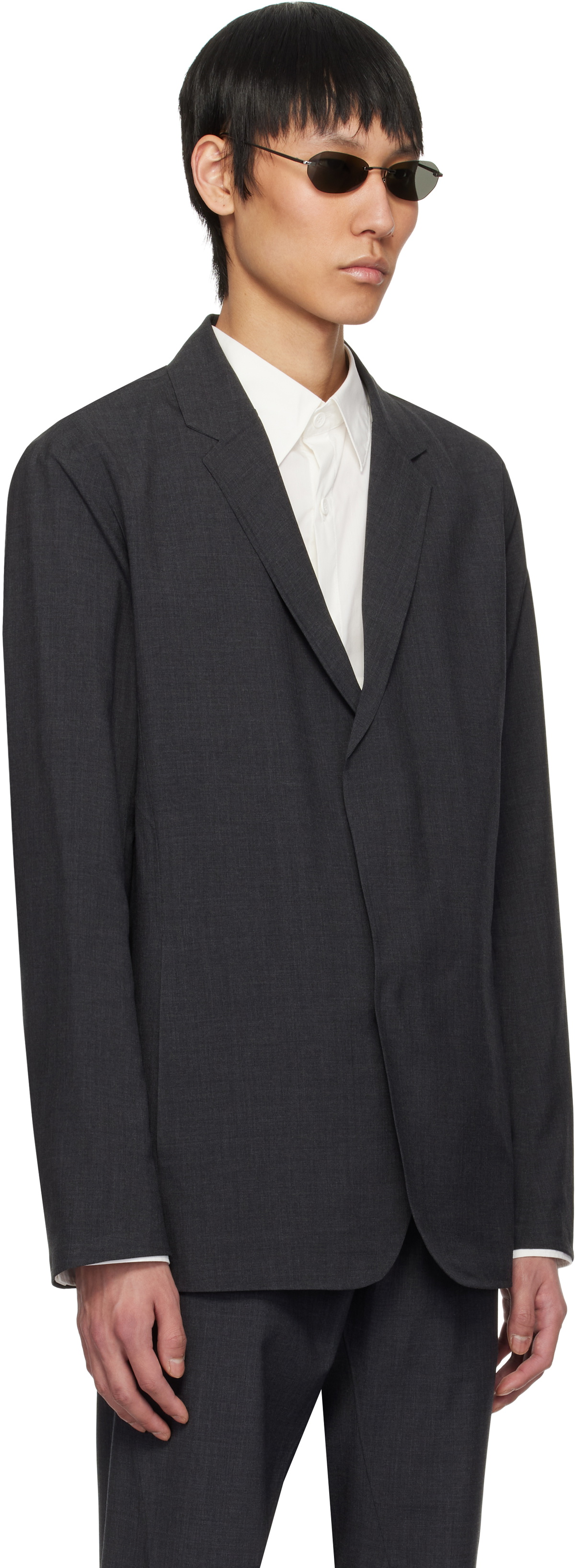 スーツ ARC'TERYX VEILANCE Blazer LT/ Convex LT Veilance Black Convex Wool Blazer Arc'teryx Veilance