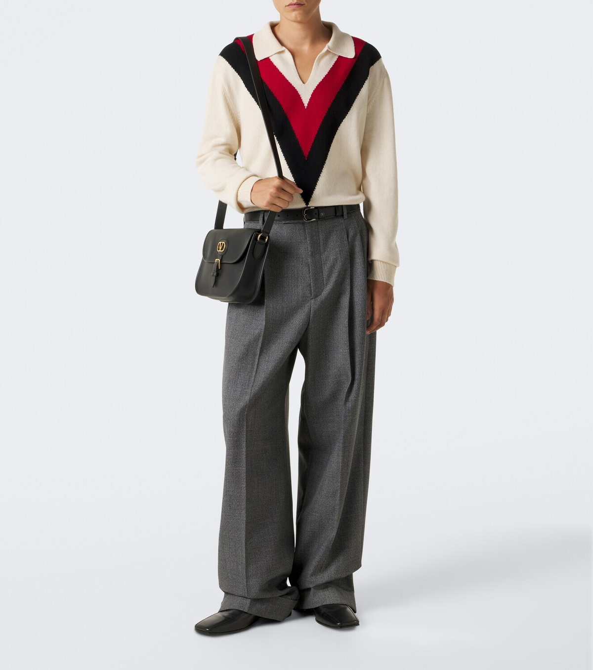 Valentino Jacquard cashmere polo sweater Valentino