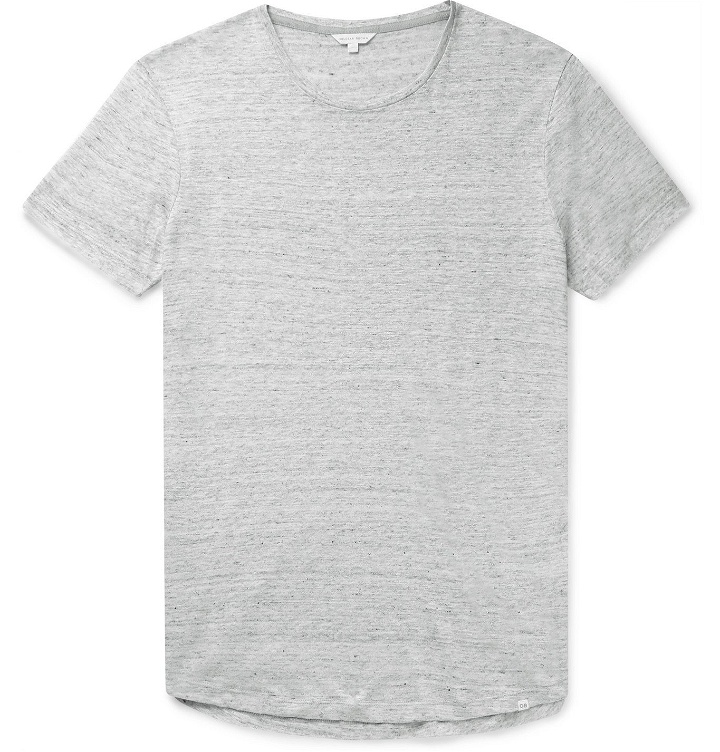 Photo: Orlebar Brown - OB-T Slim-Fit Mélange Linen T-Shirt - Gray