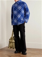 Burberry - Reversible Checked Fleece and Shell Jacket - Blue