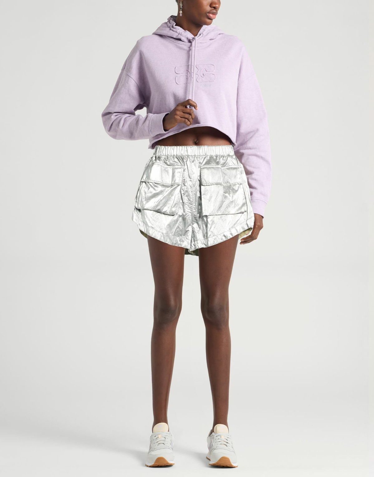 Jijil Womens Shorts & Bermuda Shorts in Silver