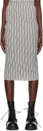 Song for the Mute Gray Bias Midi Skirt