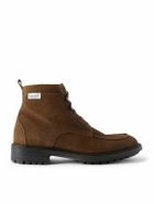 Ghiaia Cashmere - Logo-Appliquéd Suede Boots - Brown