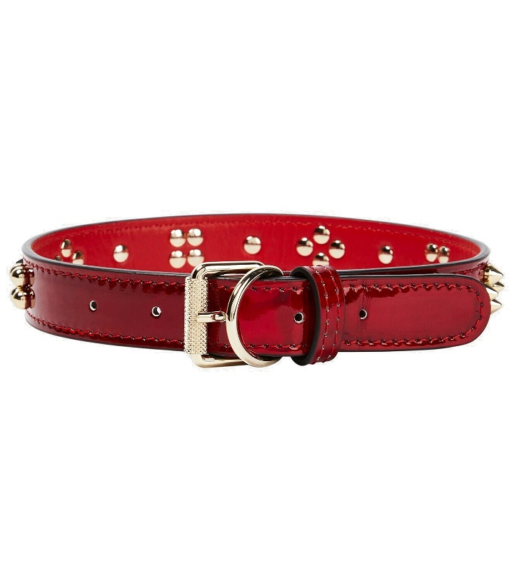 Photo: Christian Louboutin - Loubicollar M embellished leather dog collar