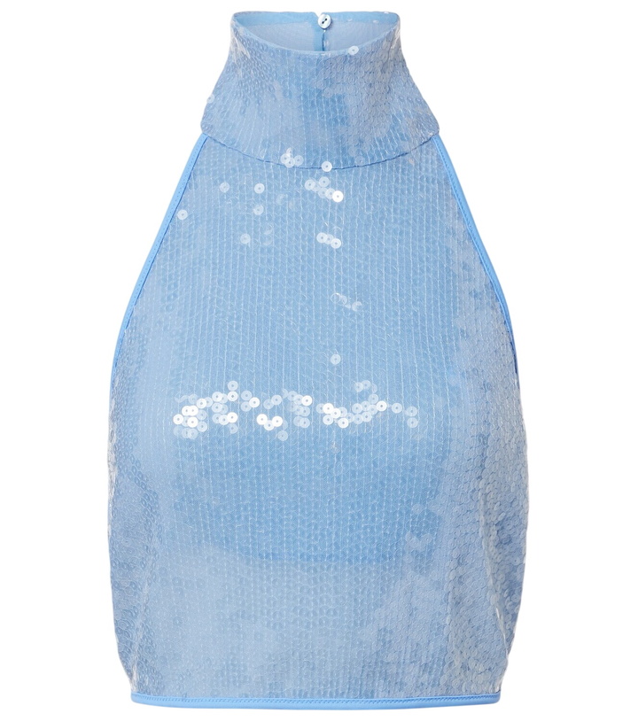 Photo: Oséree Sequined halterneck crop top