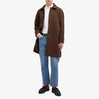 Corridor Men's Herringbone Raglan Overcoat in Brown