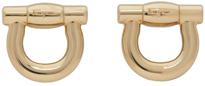 Photo: Salvatore Ferragamo Gold Gancini Cufflinks