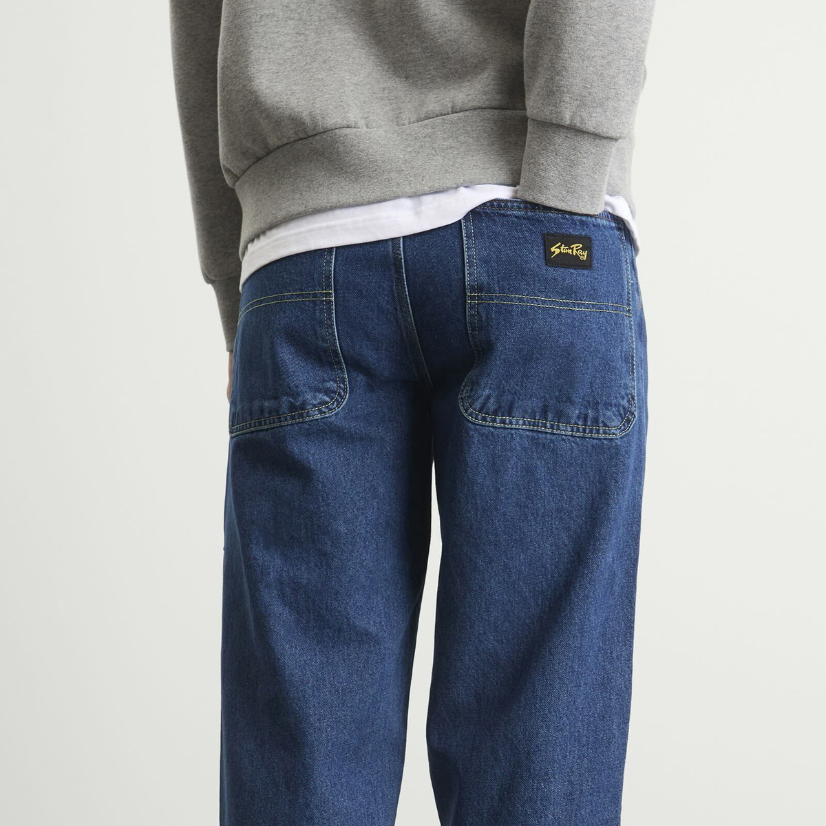 Stan Ray Men's Wide 5 Denim Jeans in Dark Rinse