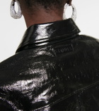 Stouls Patent leather cropped jacket