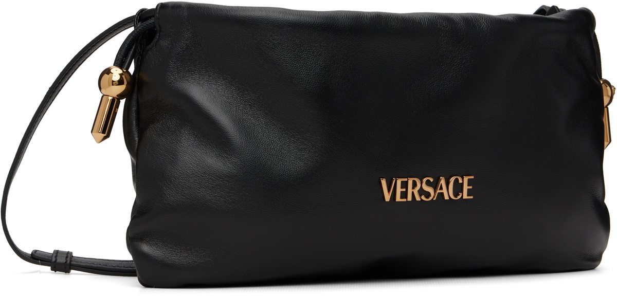 Versace Black 'Versace Tag' Nappa Mini Bag