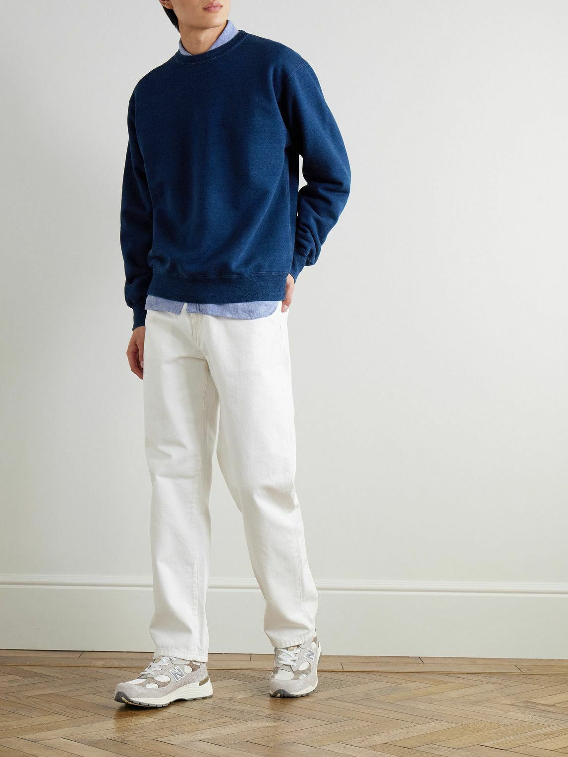Beams Plus - Cotton-Jersey Sweatshirt - Blue
