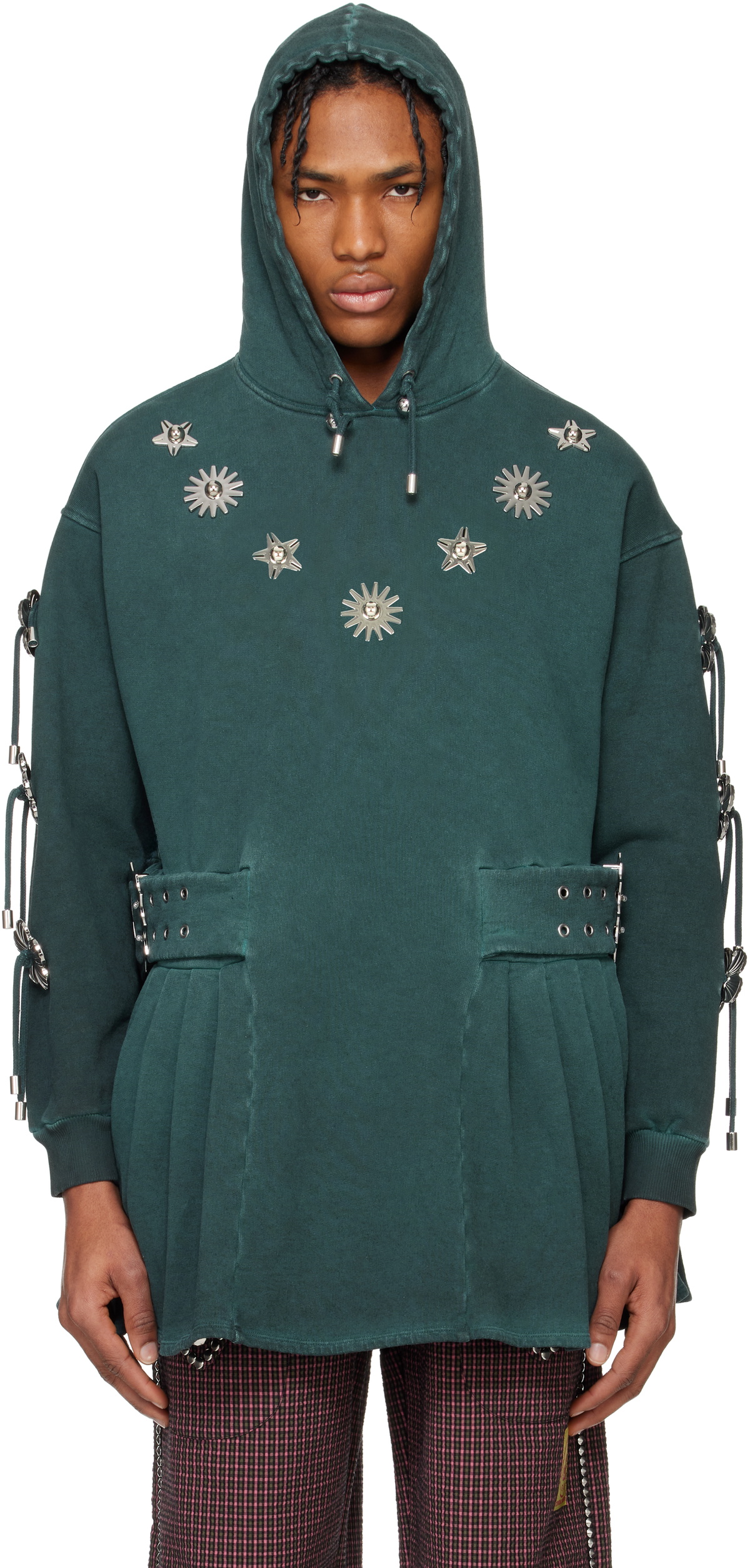 新品未使用 chopova lowena DALLAS HOODIE Chopova Lowena Blue Dallas Sweat Dress Hoodie Chopova Lowena
