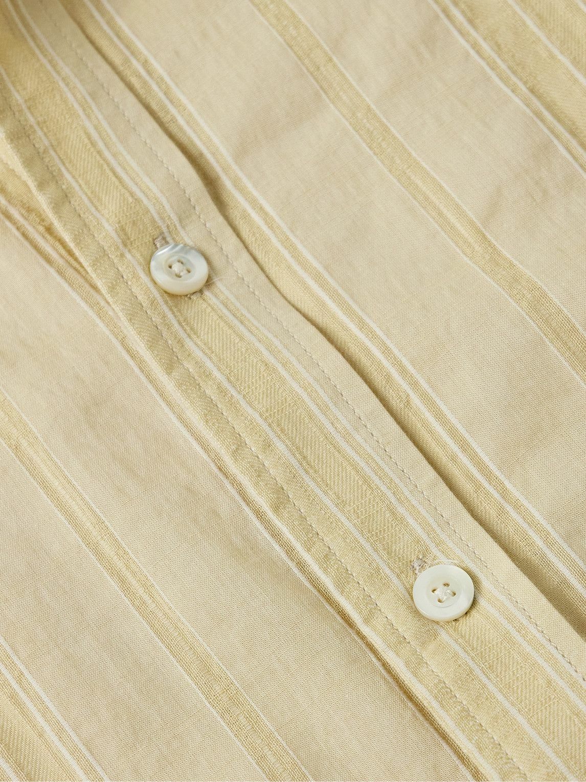 Small Talk - Striped Cotton-Voile Shirt - Green