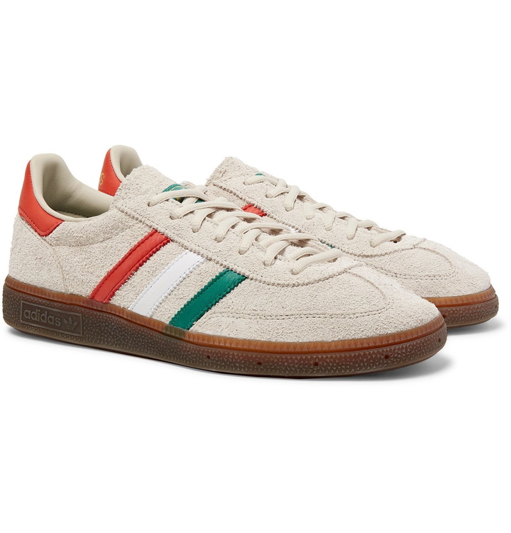 Photo: adidas Originals - SPEZIAL Handball Leather-Trimmed Suede Sneakers - Neutrals