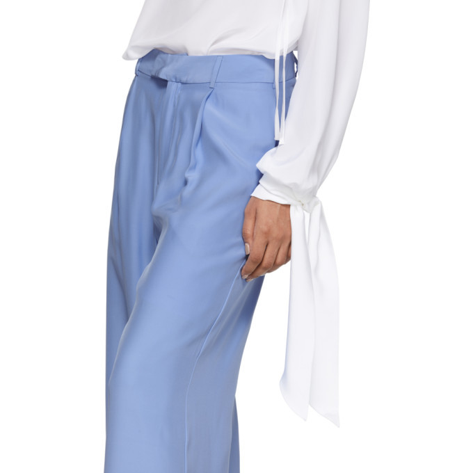 Pyer Moss Blue Wide Leg Trousers