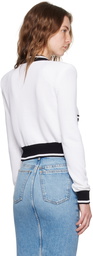 Balmain White & Black 'Balmain Signature' Cardigan