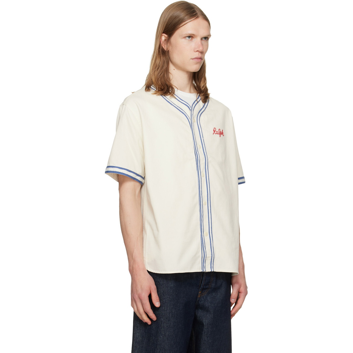 Polo Ralph Lauren Off-White Classic Fit Baseball Shirt