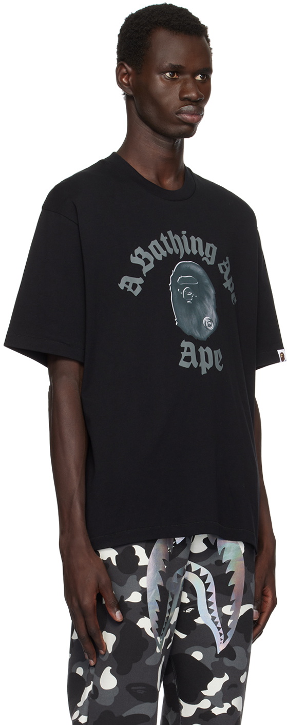BAPE Black Gothic College Relaxed Fit T-shirt A Bathing Ape