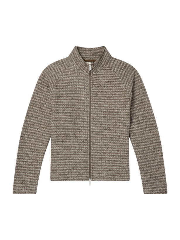 Photo: mfpen - Leisure Wool Zip-Up Sweater - Brown
