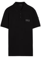 Moncler Logo-print Cotton Polo Shirt Black