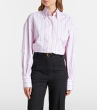 Thom Browne Striped cotton poplin shirt