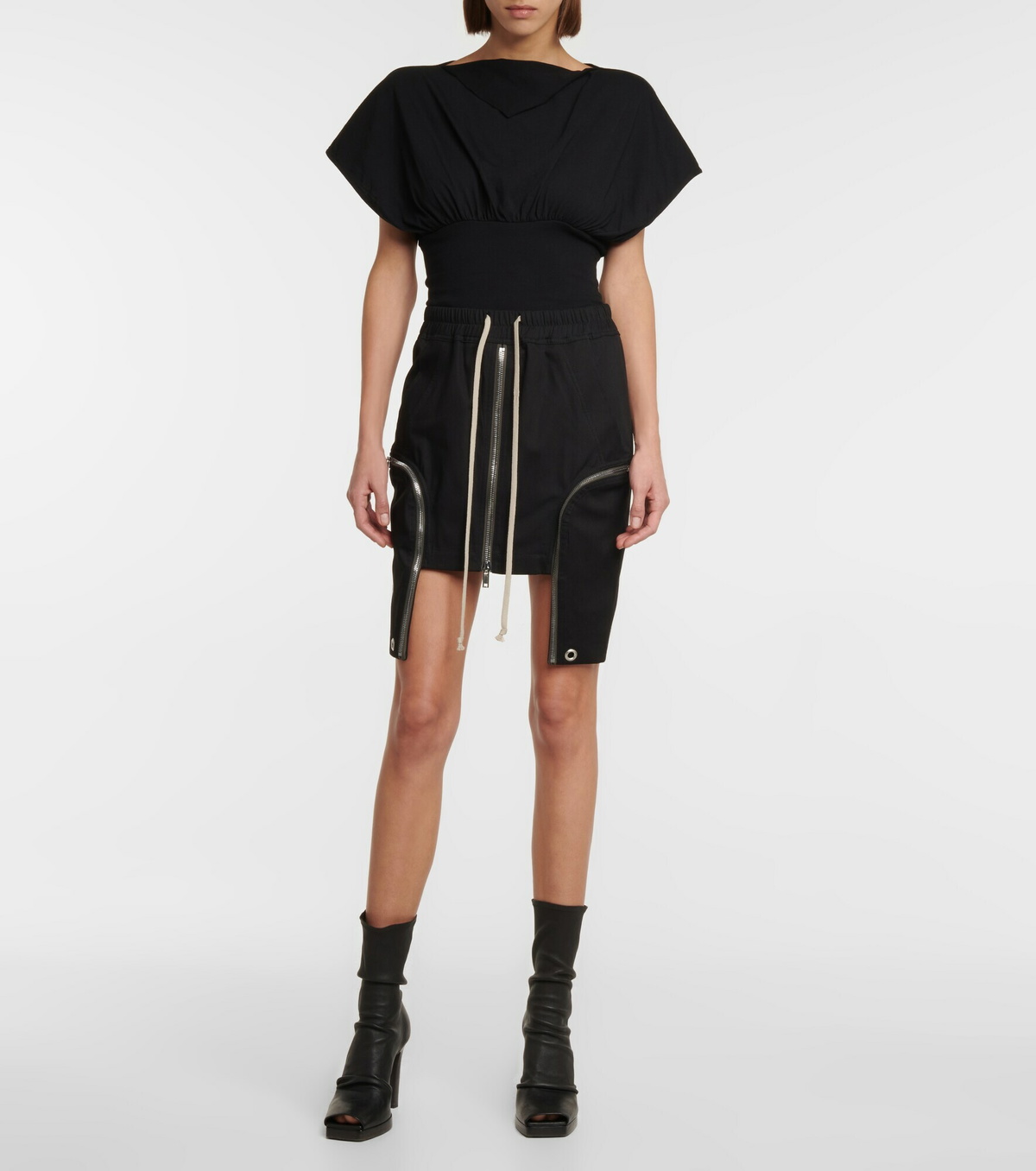 rick owens drkshdw bauhaus skirt スカート Rick Owens - Bauhaus cotton miniskirt Rick Owens