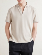 Stòffa - Cotton-Piqué Polo Shirt - Neutrals